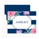 Navy Vintage Flower Foldover Note Cards Image 3 of 4